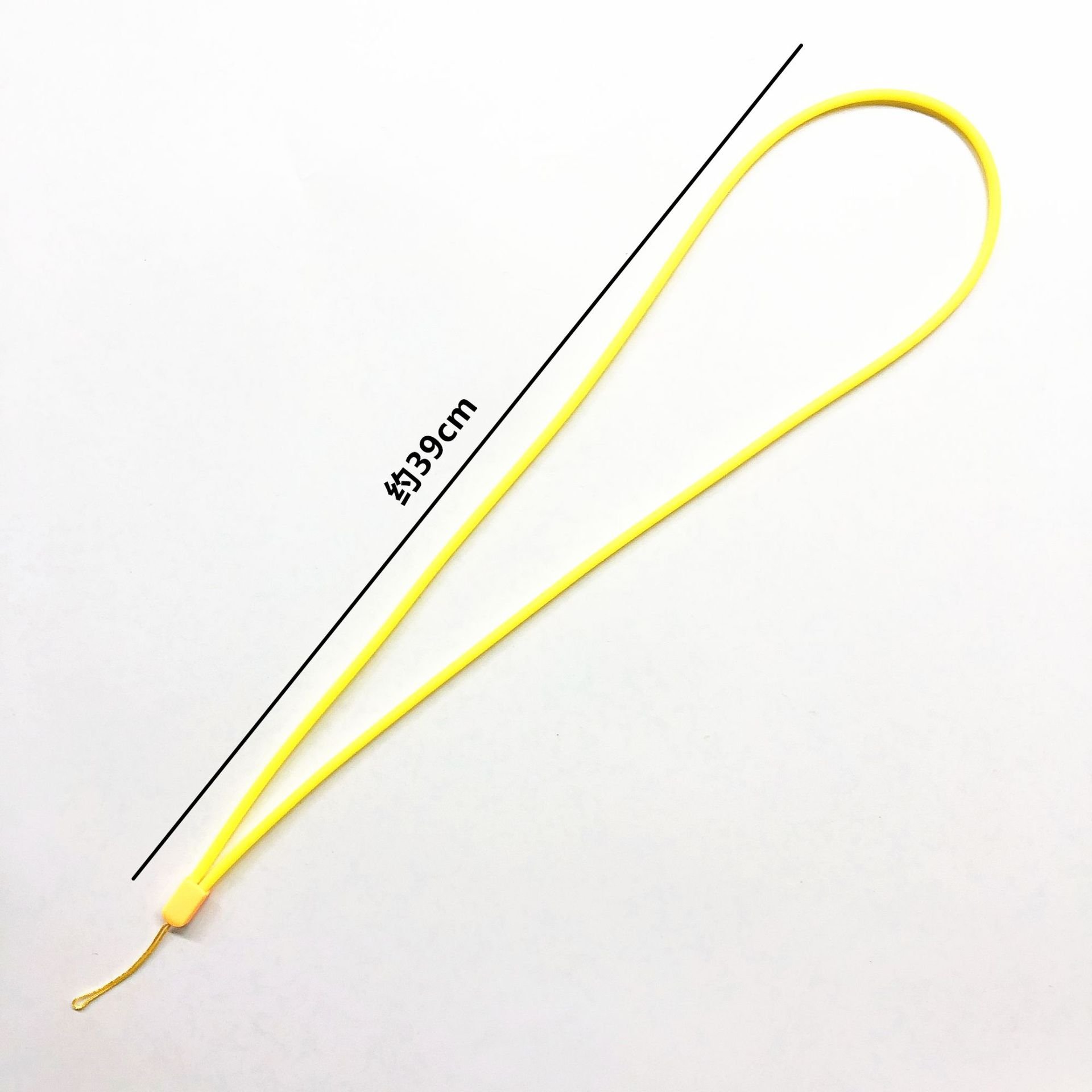 PVC Jelly round mobile phone lanyard mobile phone case silicone solid color luminous glue rope ID badge work card key lanyard