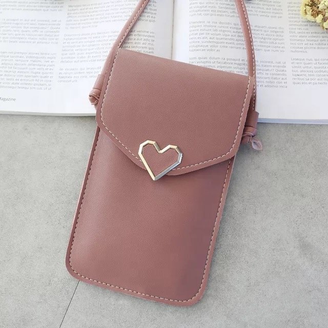 Wholesale ladies single shoulder bag mobile phone case pu leather wallet with string