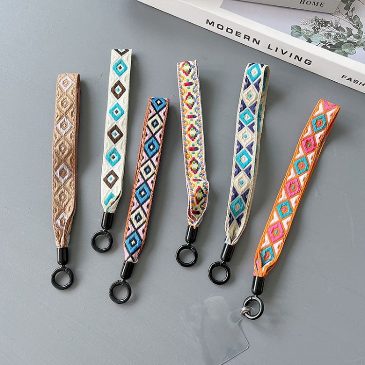 Transistors Universal Phone Neck Lanyard Bohemian Style with Tether Patch Shoulder Strap Anti-Lost Mobile Phone Chain