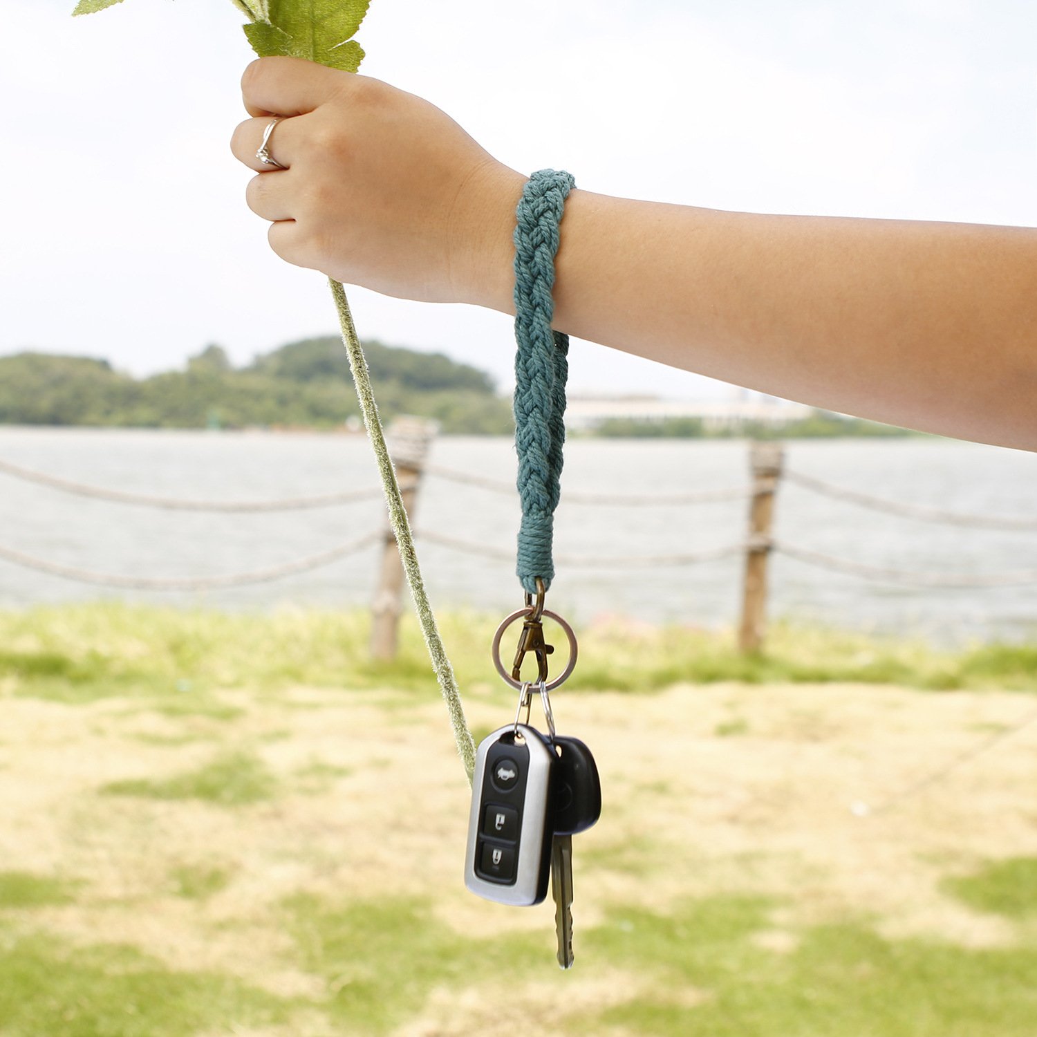 Mobile lanyard chain pendant accessories DIY cotton cord mobile phone case hanging crochet key strap lanyard accessories