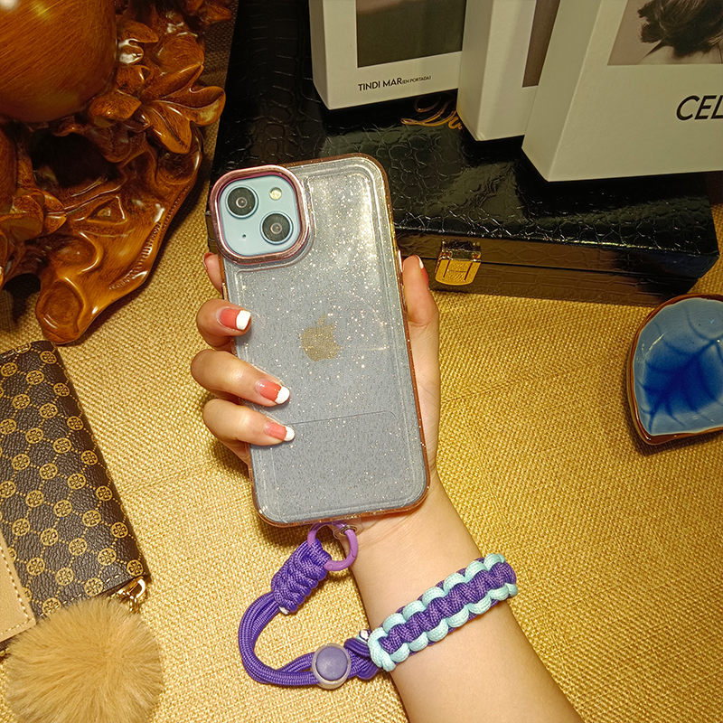 Mobile phone lanyard woven with short wrist strap, fashionable and versatile women's wrist strap, phone accessories