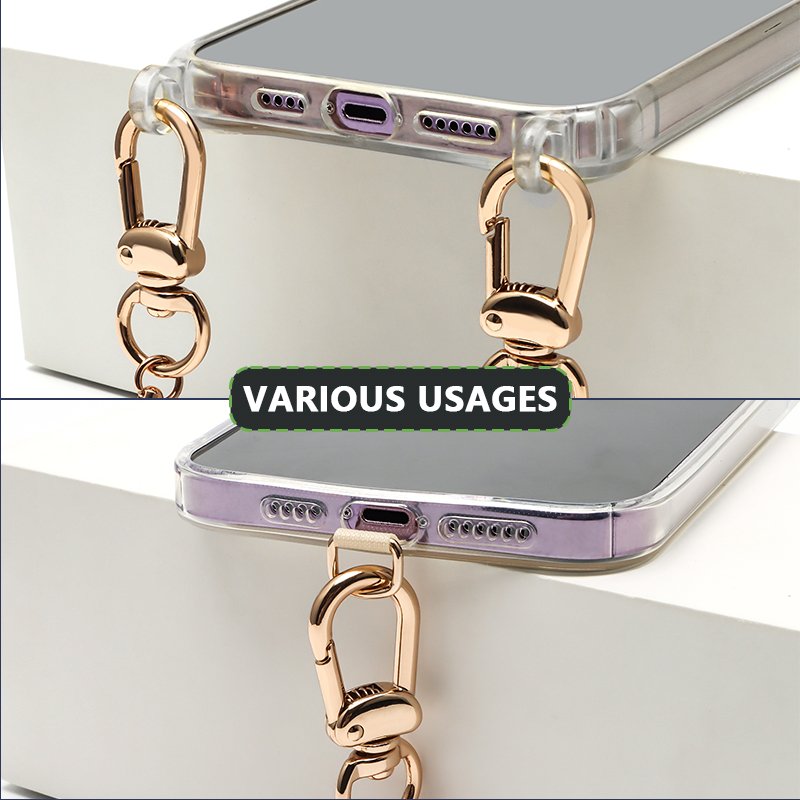 Mobile Phone Lanyard Long Crossbody Lanyard Metal Keel Phone Universal Alloy Chain Phone AntiLoss Backpack Style Lanyards