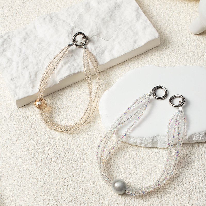 Universal Ins Style Colorful Diamond Phone Charm Glitter Crystal Mobile Phone Lanyard Phone Chain