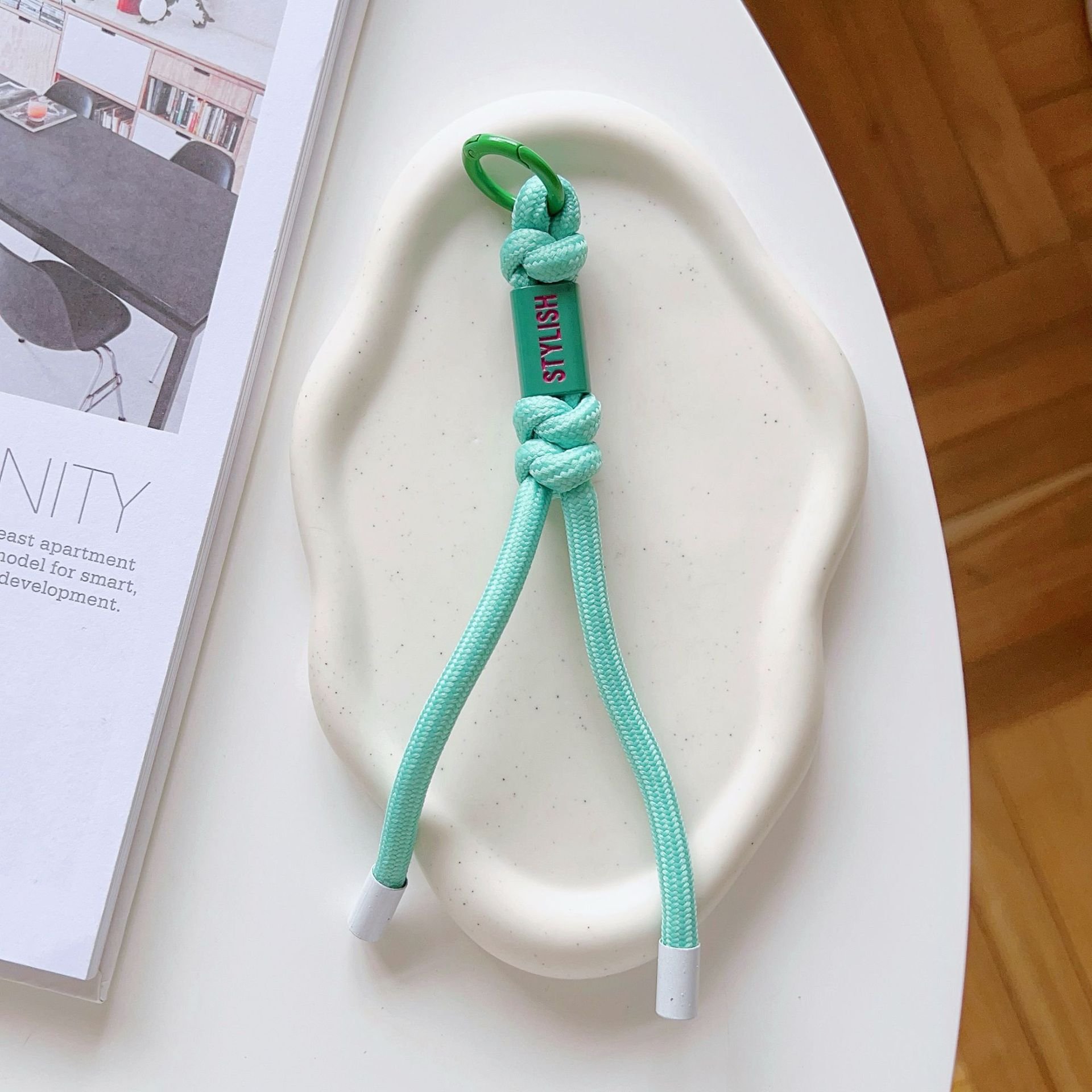 colored braided rope strap Keychain pendant Car Keychain Backpack diy phone case rope Hand-woven rope