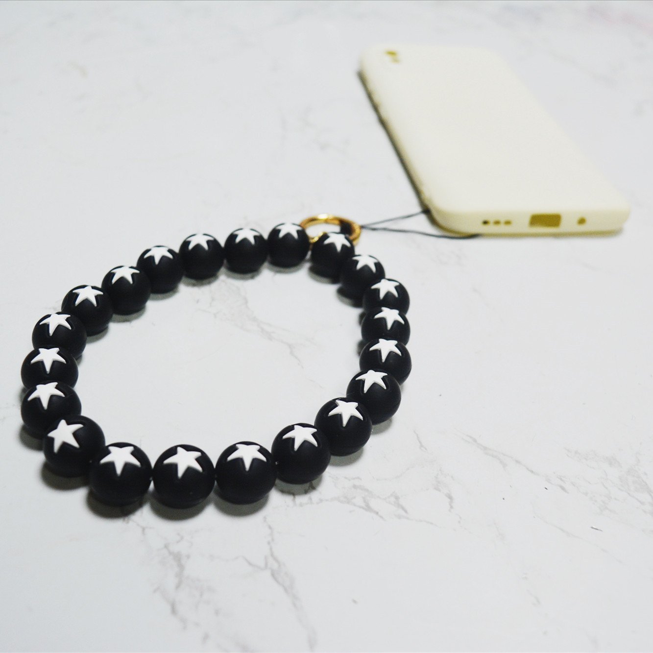 2024 New Soft Silicone mobile phone strap chain wrist strap phone case Black phone case strap
