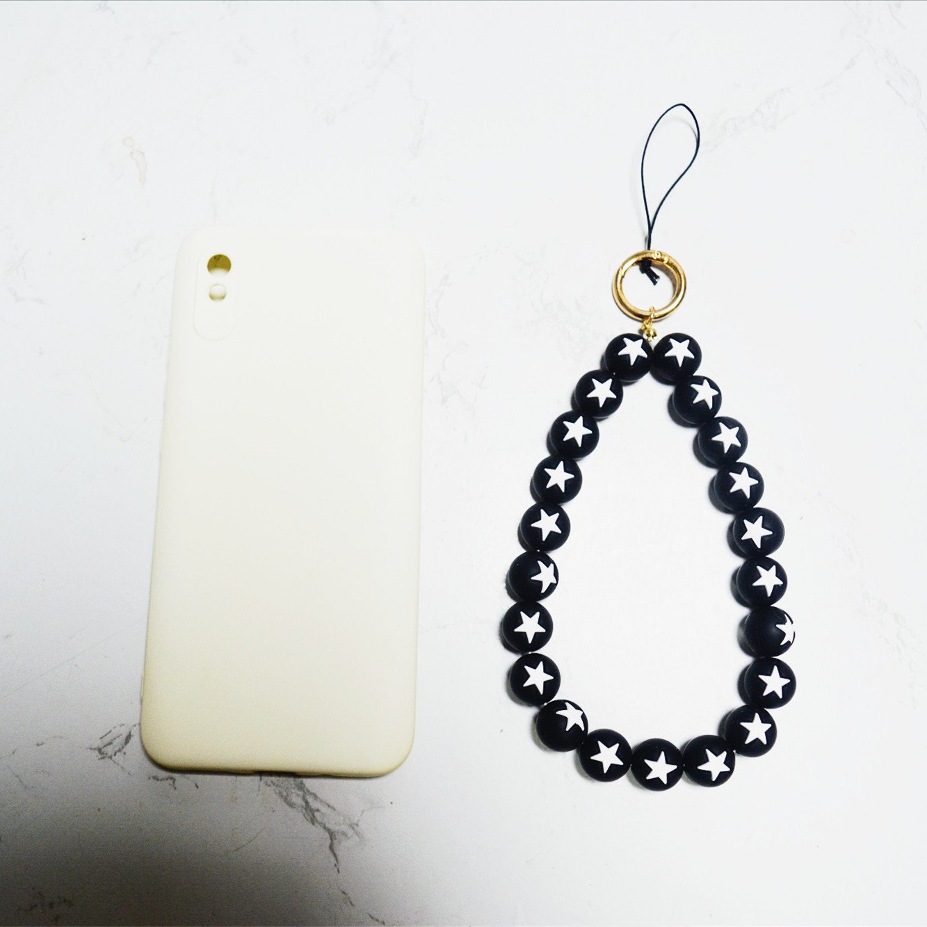 2024 New Soft Silicone mobile phone strap chain wrist strap phone case Black phone case strap