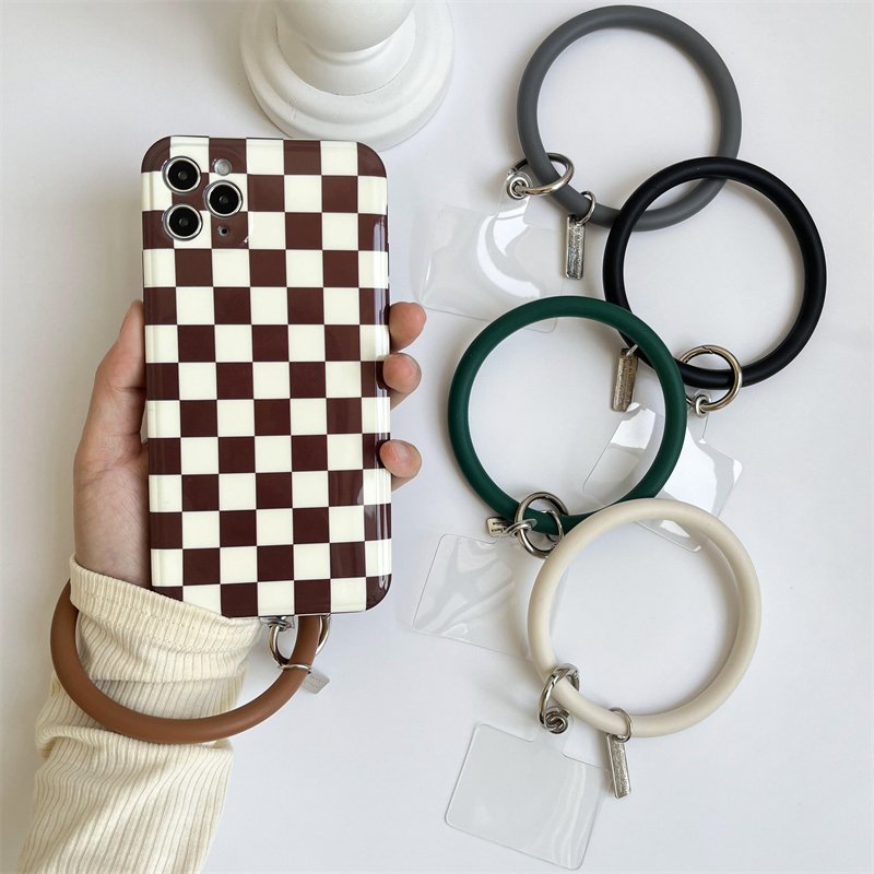 New Hot Selling Silicone Mobile Phone Wristband Tik Tok Creative Keychain Universal Ring Wristband Anti-lost Pendant
