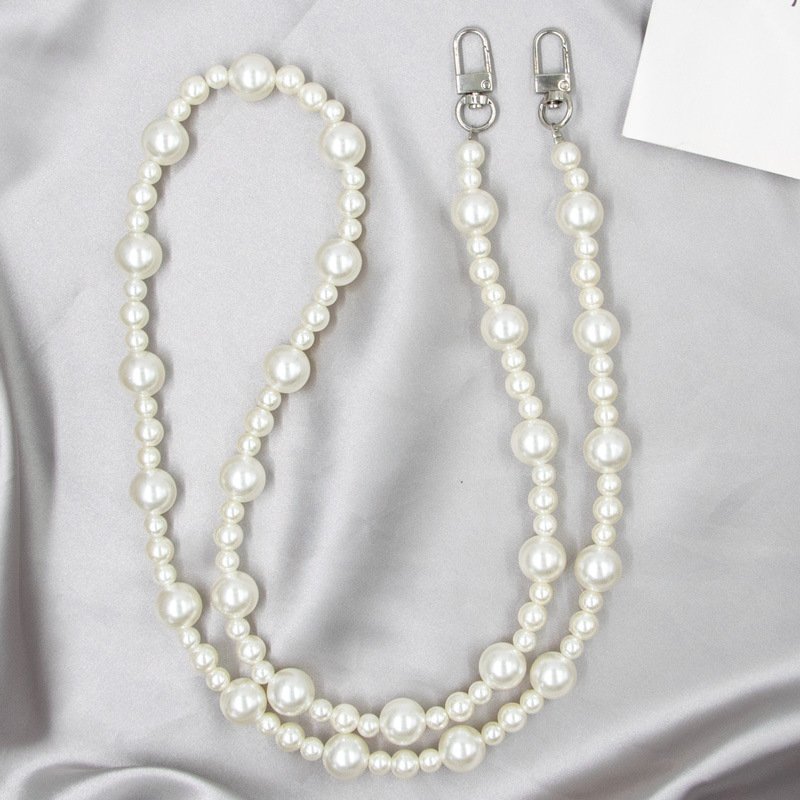 Luxury Pearl Mobile Phone Chain Floret Pendant Beaded Charm Keychain Phone Case Wrist Strap fit for all Smart Phone