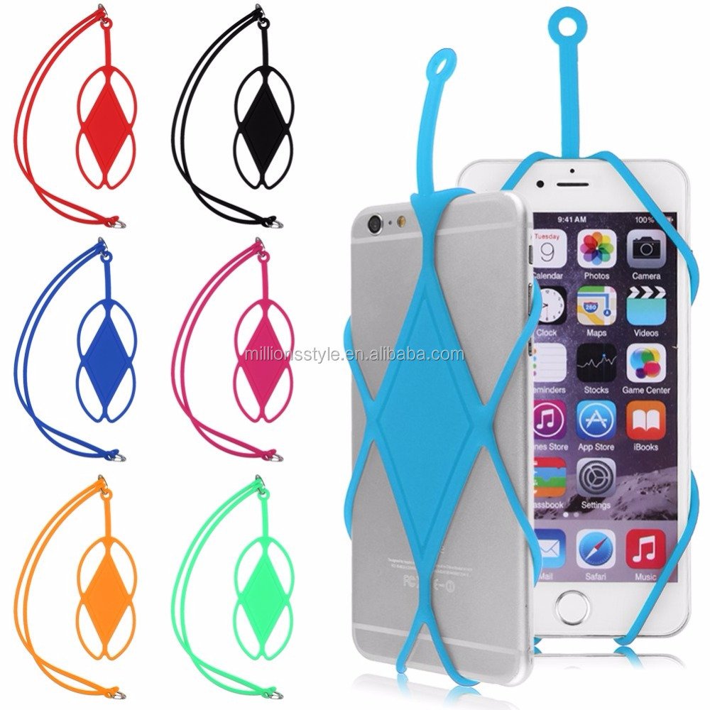 best selling silicone neck strap lanyard cell phone holder smart phone case with lanyard