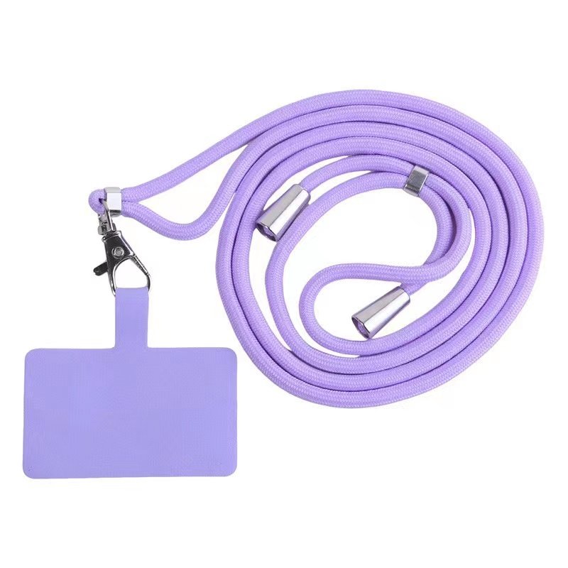 Universal Cell Phone Lanyard Nylon Phone Strap Lanyard Cord Color Clear Patch Adjustable Phone Crossbody Necklace