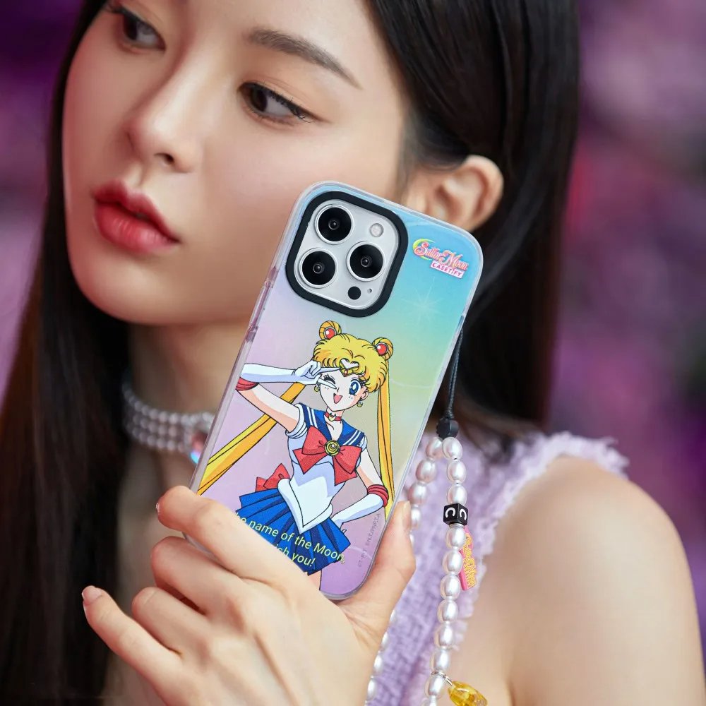 Fashion Sailor Moon Phone Charm Strap Cell Phone Bead Chain for Girls Friend Gift Acrylic Pearl Phone Chain