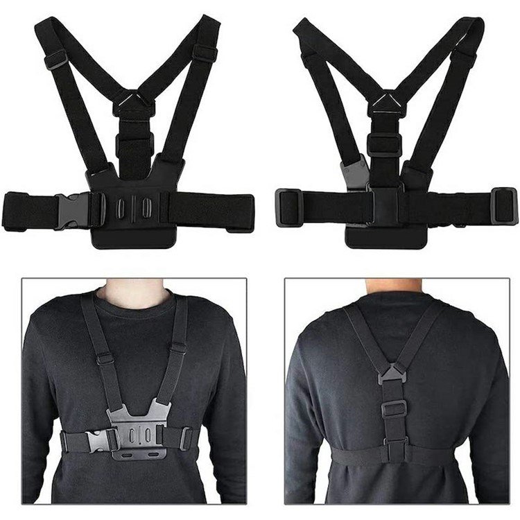11 in 1 Universal Chest Mount Head Strap Outdoor Kit Set for Action Camera