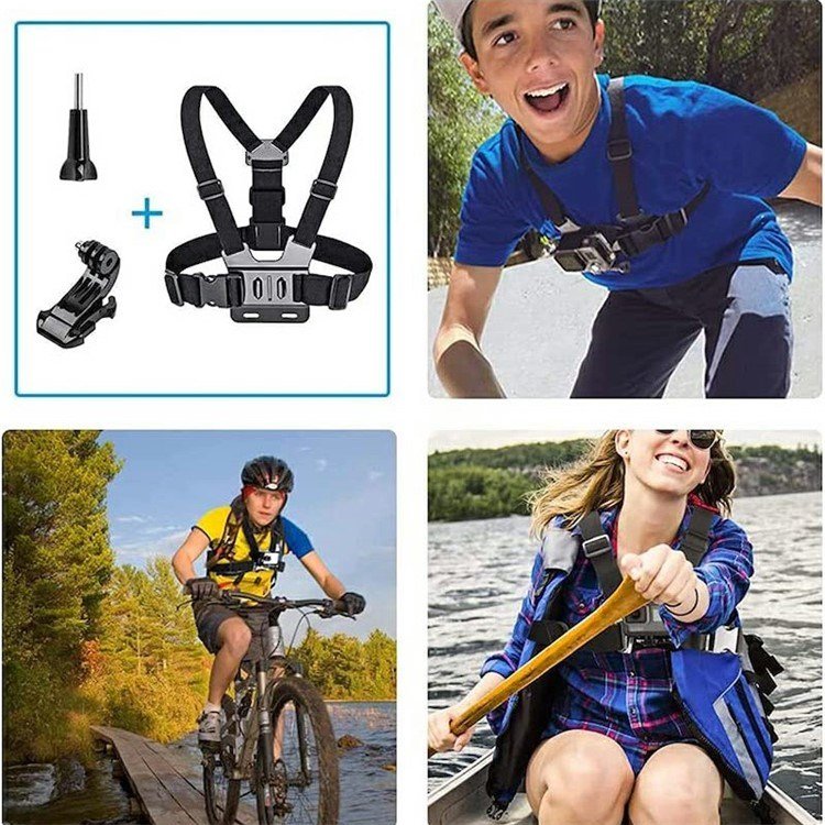 11 in 1 Universal Chest Mount Head Strap Outdoor Kit Set for Action Camera
