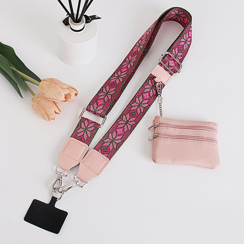 New Guitar Straps Wholesale Phone Crossbody Strap With Zipper Wallet Removable Mobile Phone Straps Bag Belts