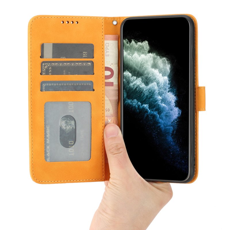 Shockproof Mobile Phone Flip Cover for iPhone 16 Plus Leather Magnetic Wallet Phone Case with Card Holder Strap