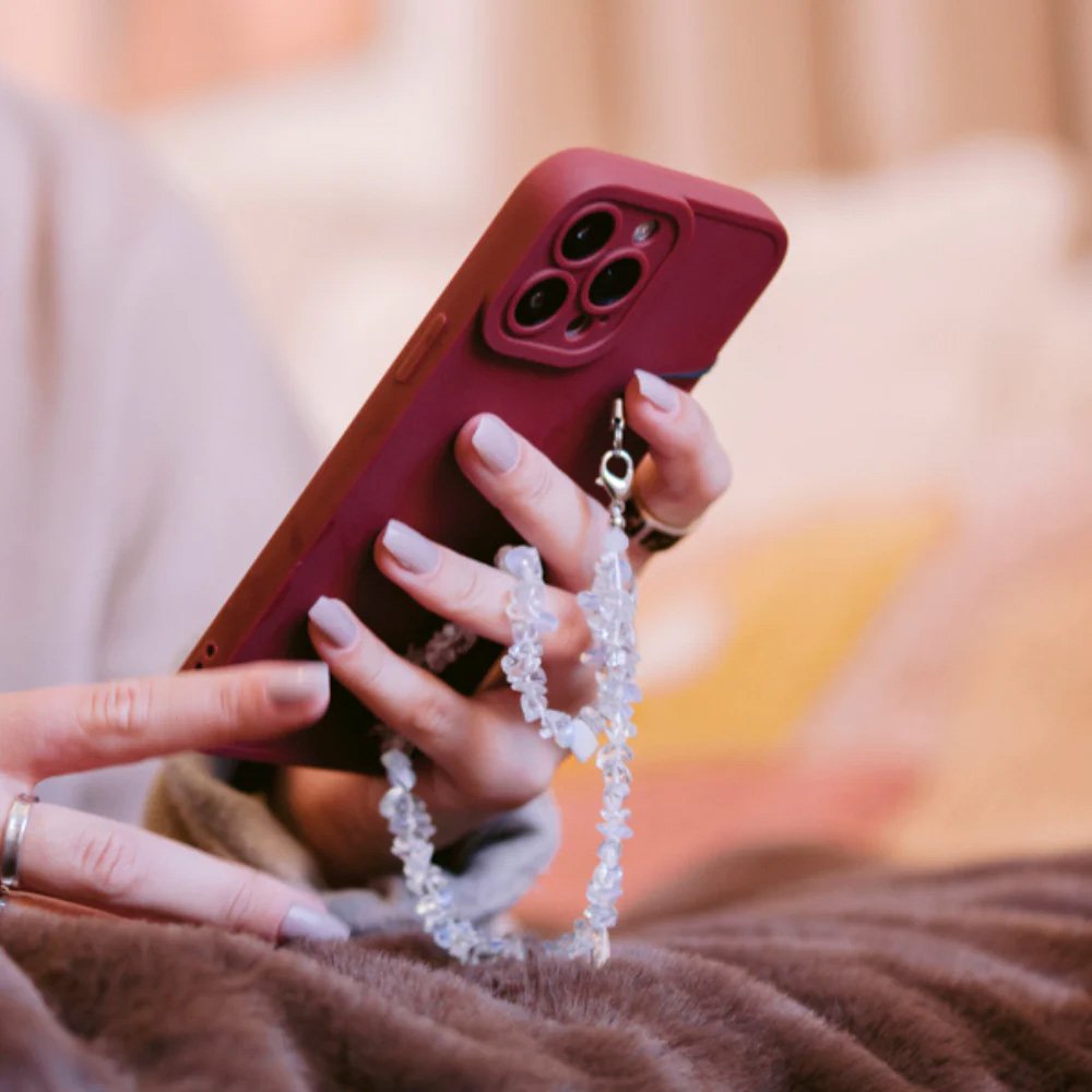 Mobile Cell Cellphone Case Custom Beads Hand Polyester Nylon Wristlet Short Wrist Strap Lanyard Phone Rope
