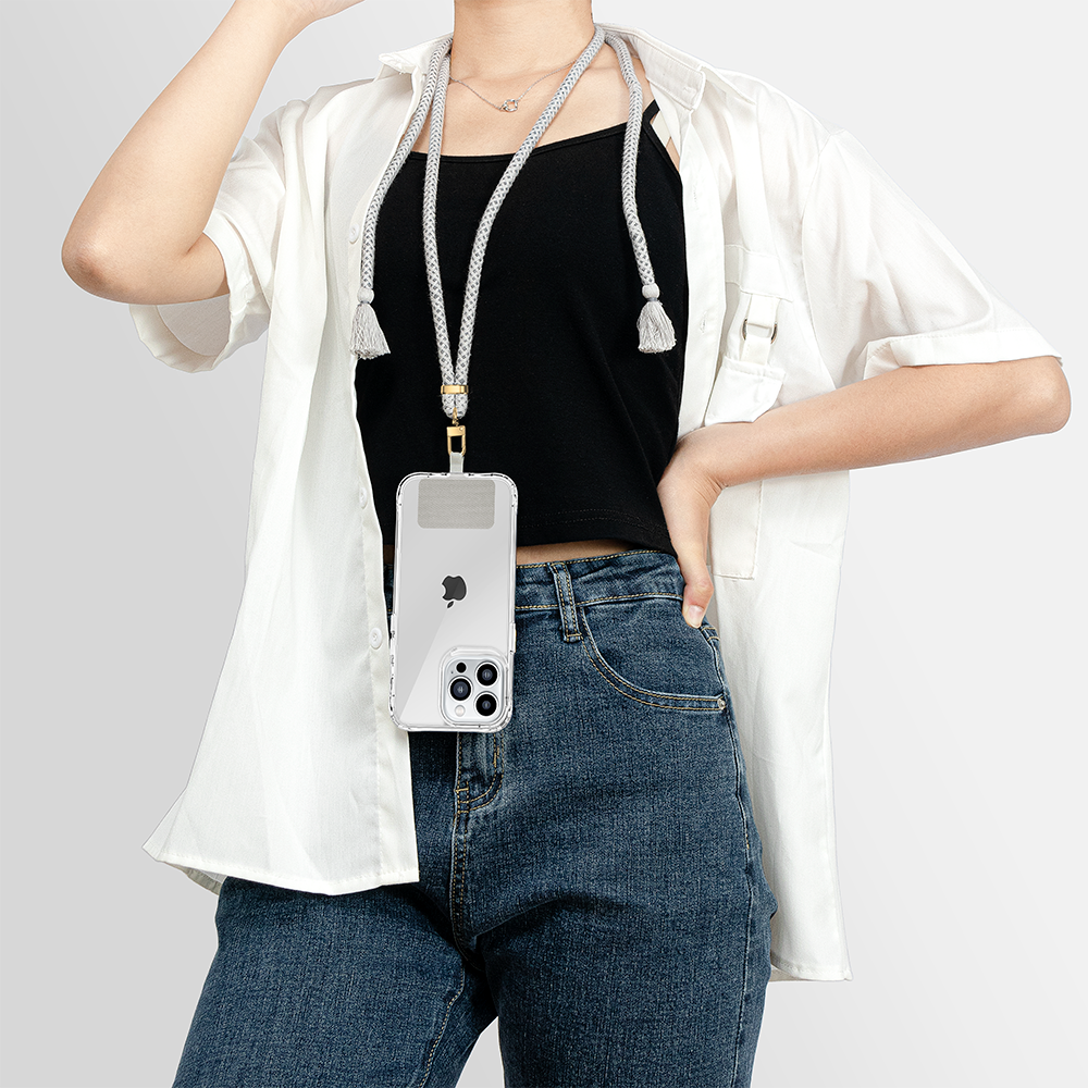 Adjustable Phone Case Strap Universal Crossbody Necklace Smartphone Cotton Cord Lasso Tether Rope Cell Mobile Phone Lanyard