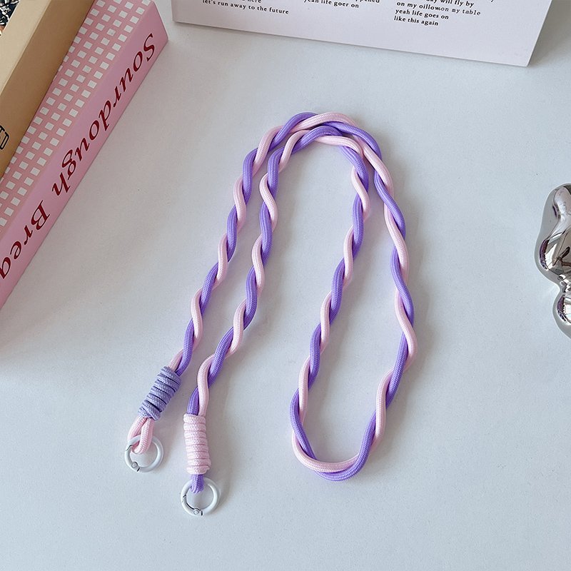 Customized Polyester Hand-Woven Bag Straps Universal Braided Strap Crossbody Phone Cord Logo Imprint Mobile Phone Strap Ropes