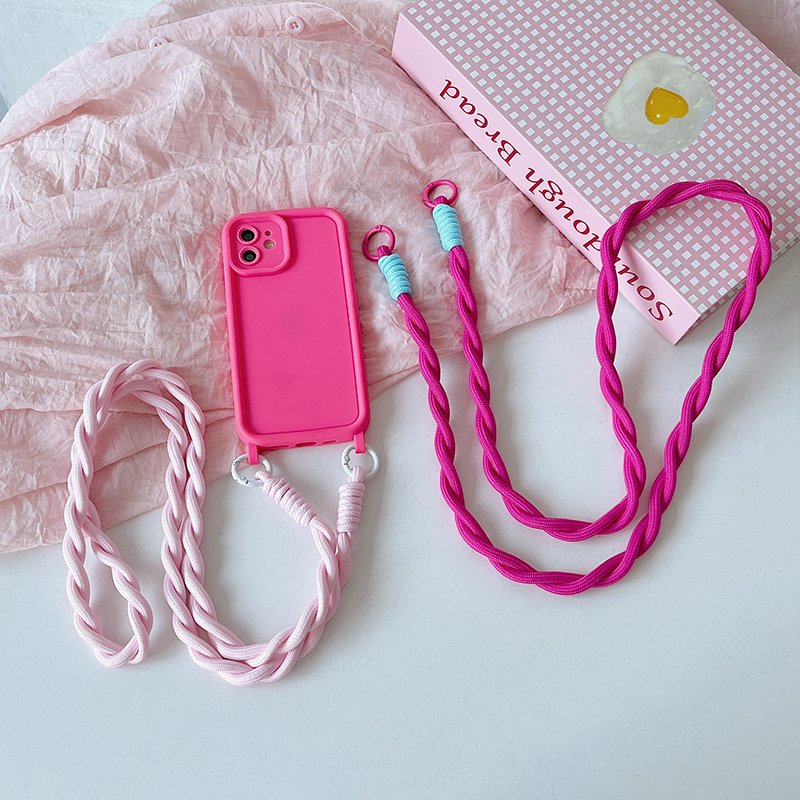 Customized Polyester Hand-Woven Bag Straps Universal Braided Strap Crossbody Phone Cord Logo Imprint Mobile Phone Strap Ropes