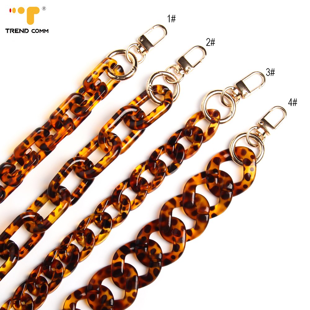 Cross body customized keychain hand resin acrylic links for hanging mobile lanyard cellphone charm strap necklace chain