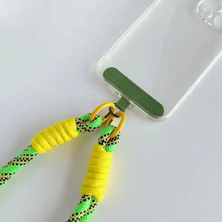 Popular nylon mobile phone short straps wholesale, universal woven mobile phone wrist guard with anti loss and phone case patch