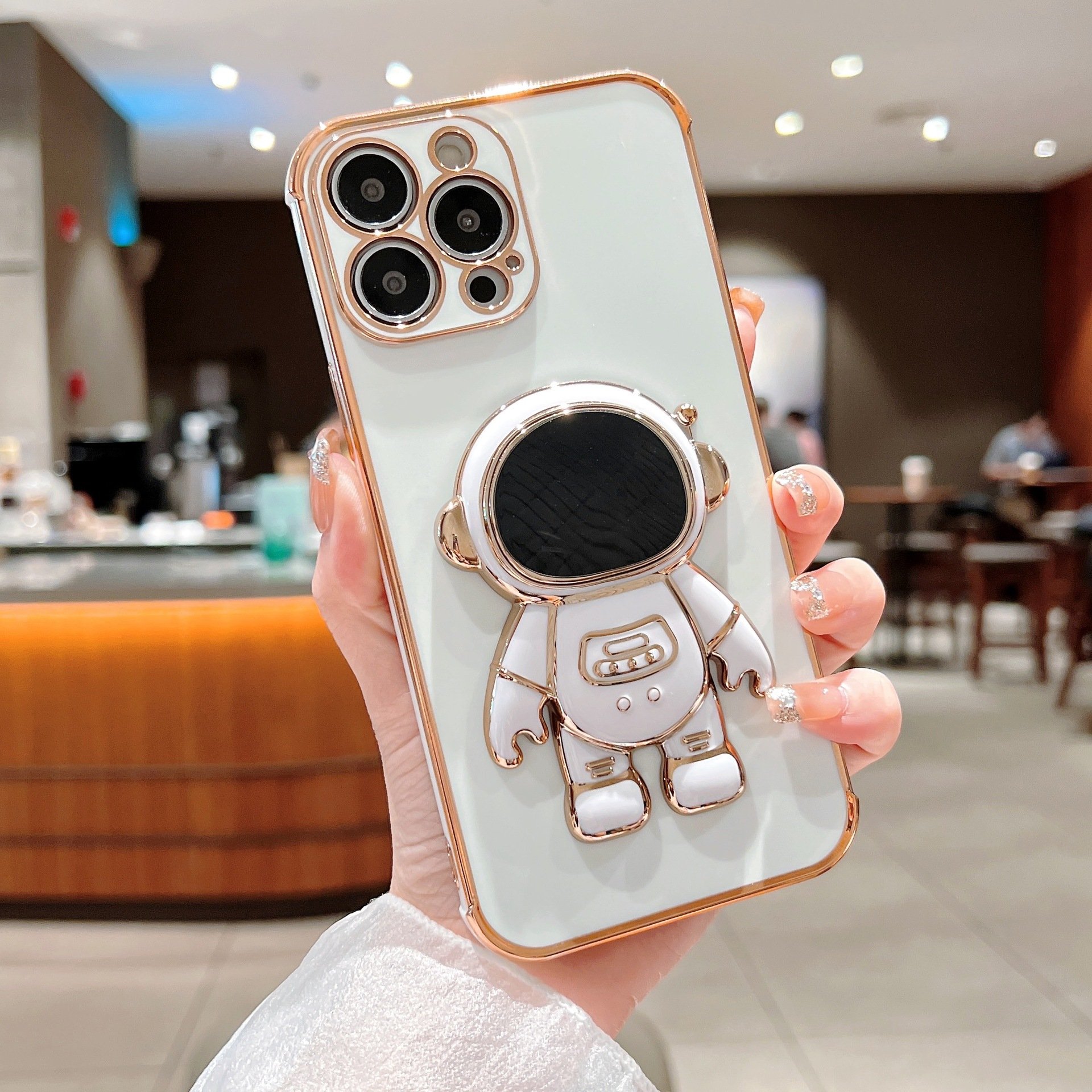 Armoured Holder Cute Mobile Phone Case For Huawei P30 P40 Nova 8 Nova 10 Pro Electroplating Back Cover