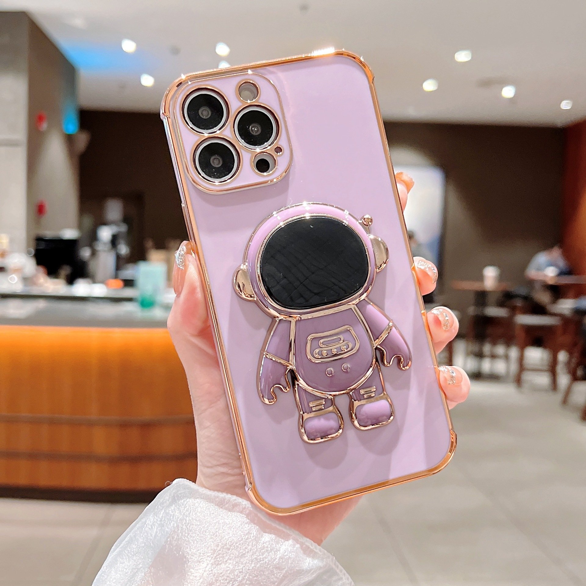 Armoured Holder Cute Mobile Phone Case For Huawei P30 P40 Nova 8 Nova 10 Pro Electroplating Back Cover
