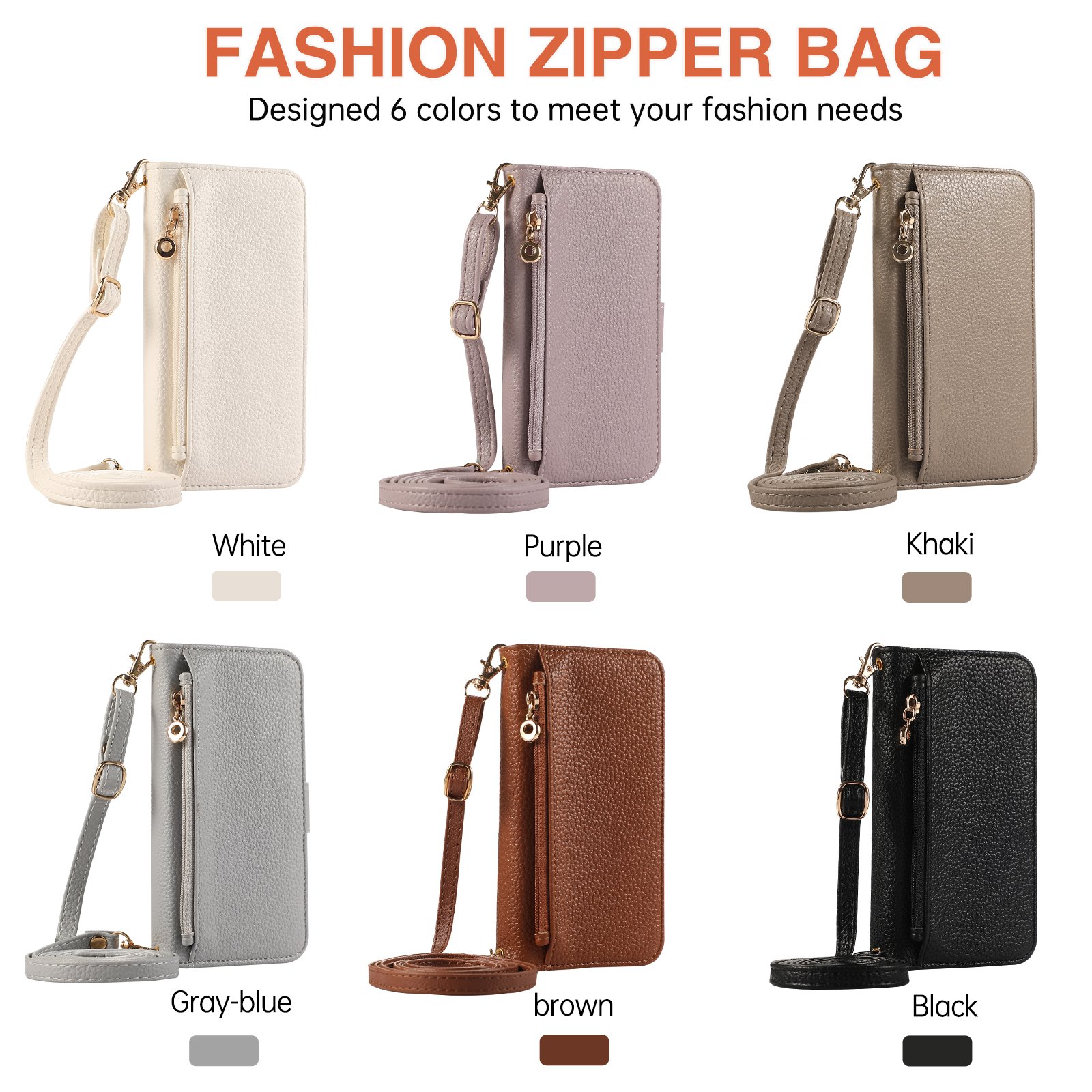 Fashion Crossbody leather strap mobile phone bags cases For iPhone 16 15 14 13 12 11 pro max Genuine Leather Wallet Phone Case