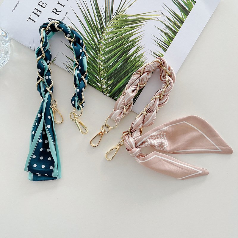 Silk Scarf Mobile Phone Case Hanging Rope High-Appearance Level Wide Version National Wind Ins Female Wrist Mobile Phone Straps