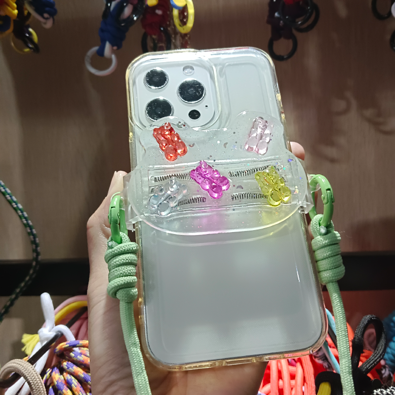 mobile phone lanyard single button creative long neck hanging woven lanyard detachable anti loss mobile phone accessories
