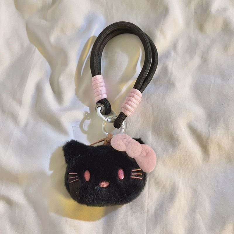 New Cartoon Kitty Mobile Phone Straps Anime Plush Toys Pendant Keychain Kawaii Women Bags Keyring Children Birthday Gifts
