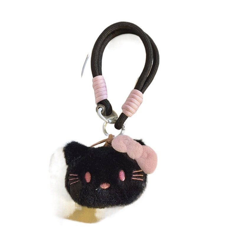 New Cartoon Kitty Mobile Phone Straps Anime Plush Toys Pendant Keychain Kawaii Women Bags Keyring Children Birthday Gifts