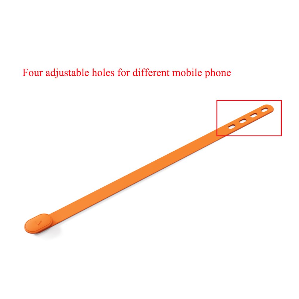 Anti fall adjustable stretch silicone universal cellphone wrist hand band ultrathin mobile phone finger grip holder strap