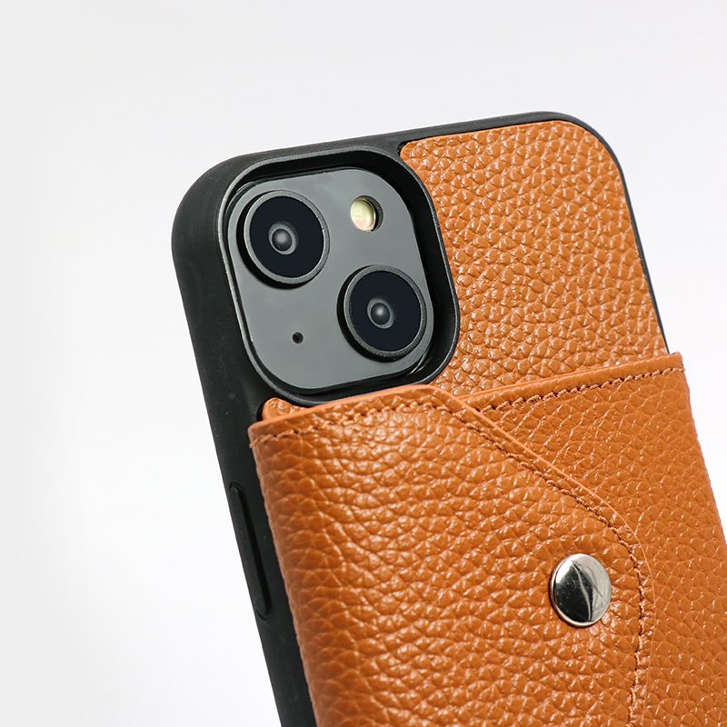 2024 fashion trend genuine leather utility crossbody phone case with card holder