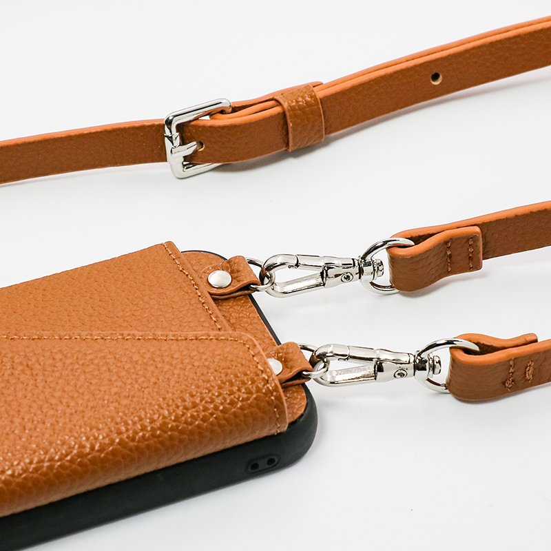 2024 fashion trend genuine leather utility crossbody phone case with card holder