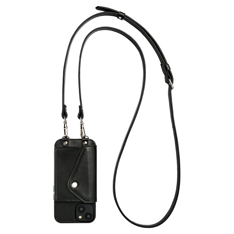 2024 fashion trend genuine leather utility crossbody phone case with card holder