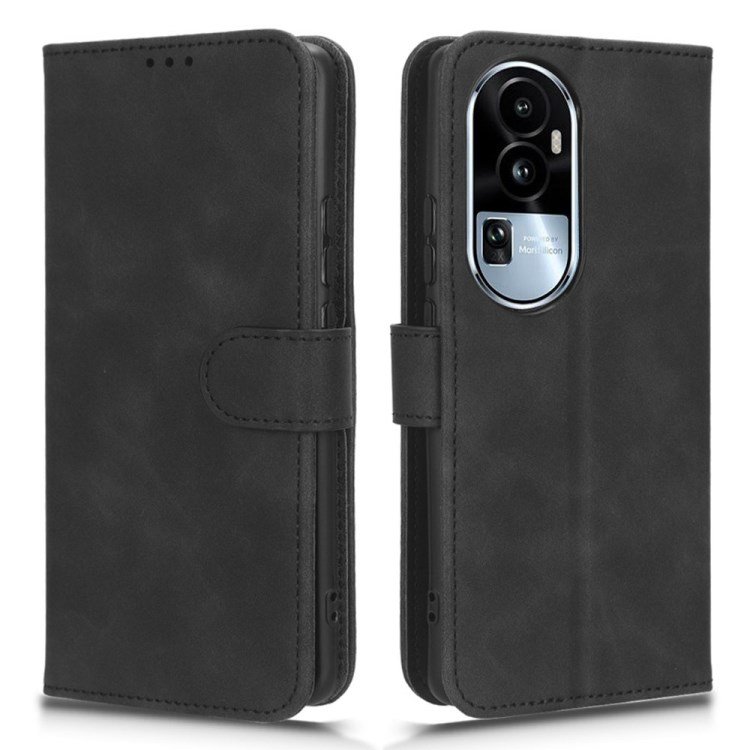 For Oppo Reno10 Pro 5G Magnetic Clasp Phone Case Skin Touch Leather Wallet Stand Cover