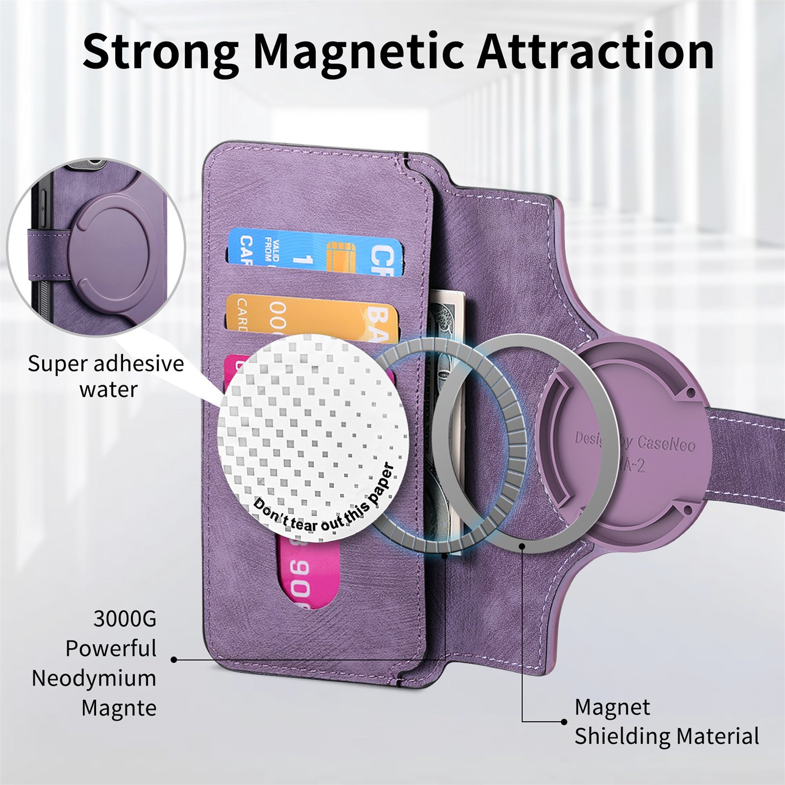 New Magnetic Separation Mobile Phone Cases for Apple 16 Wireless Charging Strong Leather Flip Cover for iphone 15 pro max