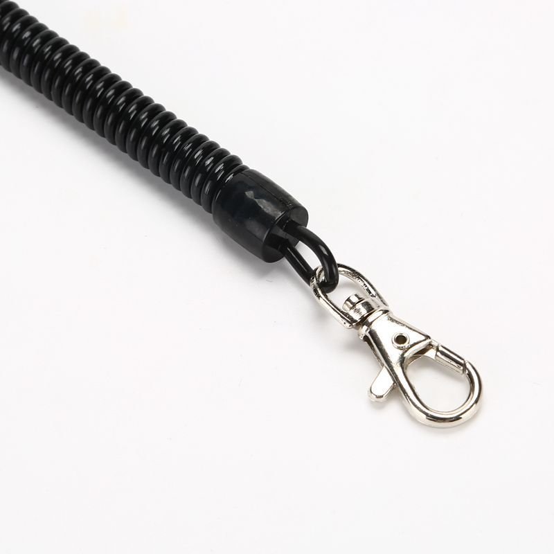 Wholesale mobile phone spring coil cord lanyard with snap hook lock strap for iPhone 15 Pro Max for Samsung S24 Ultra