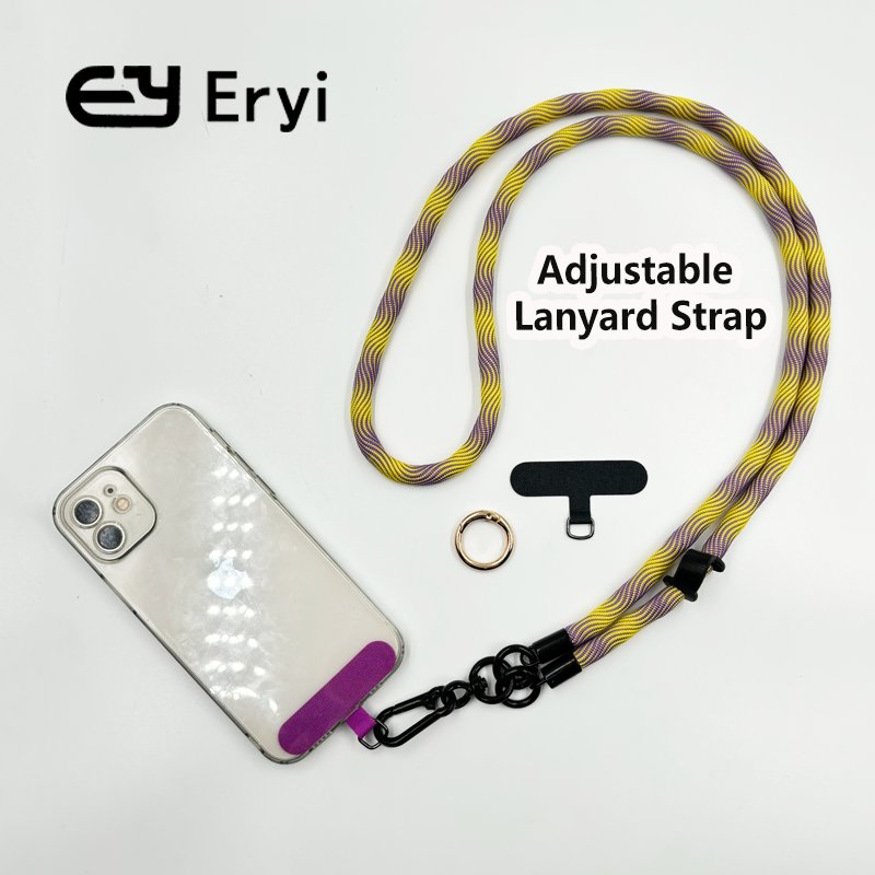 Universal Carabiner Keychain Lanyard Mobile Phone Neck Wrist Wear Strap Keychain Rope With Phone Tether Patch