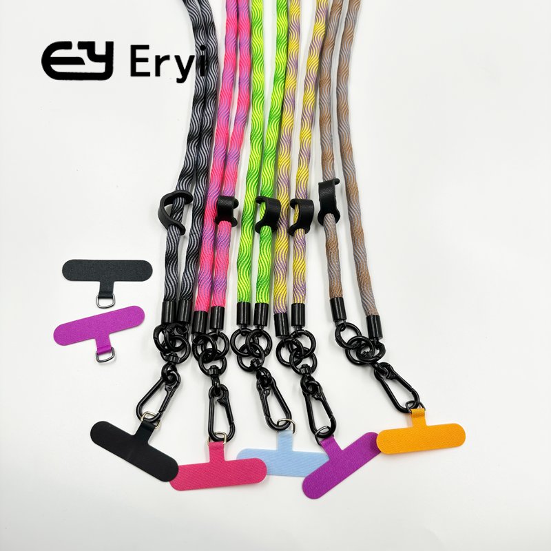 Universal Carabiner Keychain Lanyard Mobile Phone Neck Wrist Wear Strap Keychain Rope With Phone Tether Patch