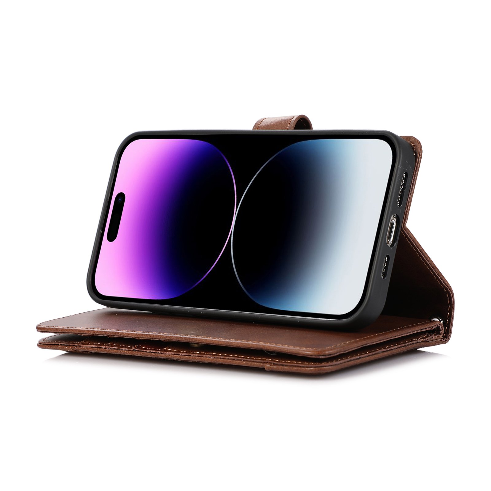 Retro imitation leather with flip cover phone case for iphone 15 16 series with strap for iphone 16