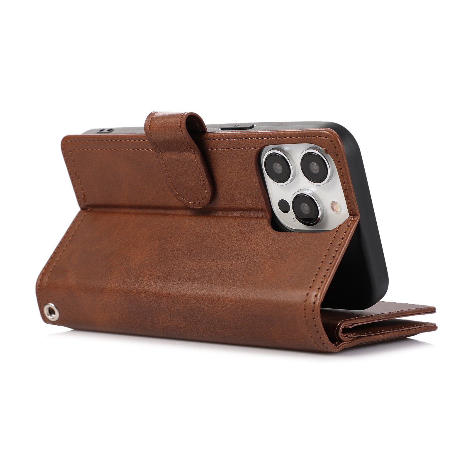 Retro imitation leather with flip cover phone case for iphone 15 16 series with strap for iphone 16