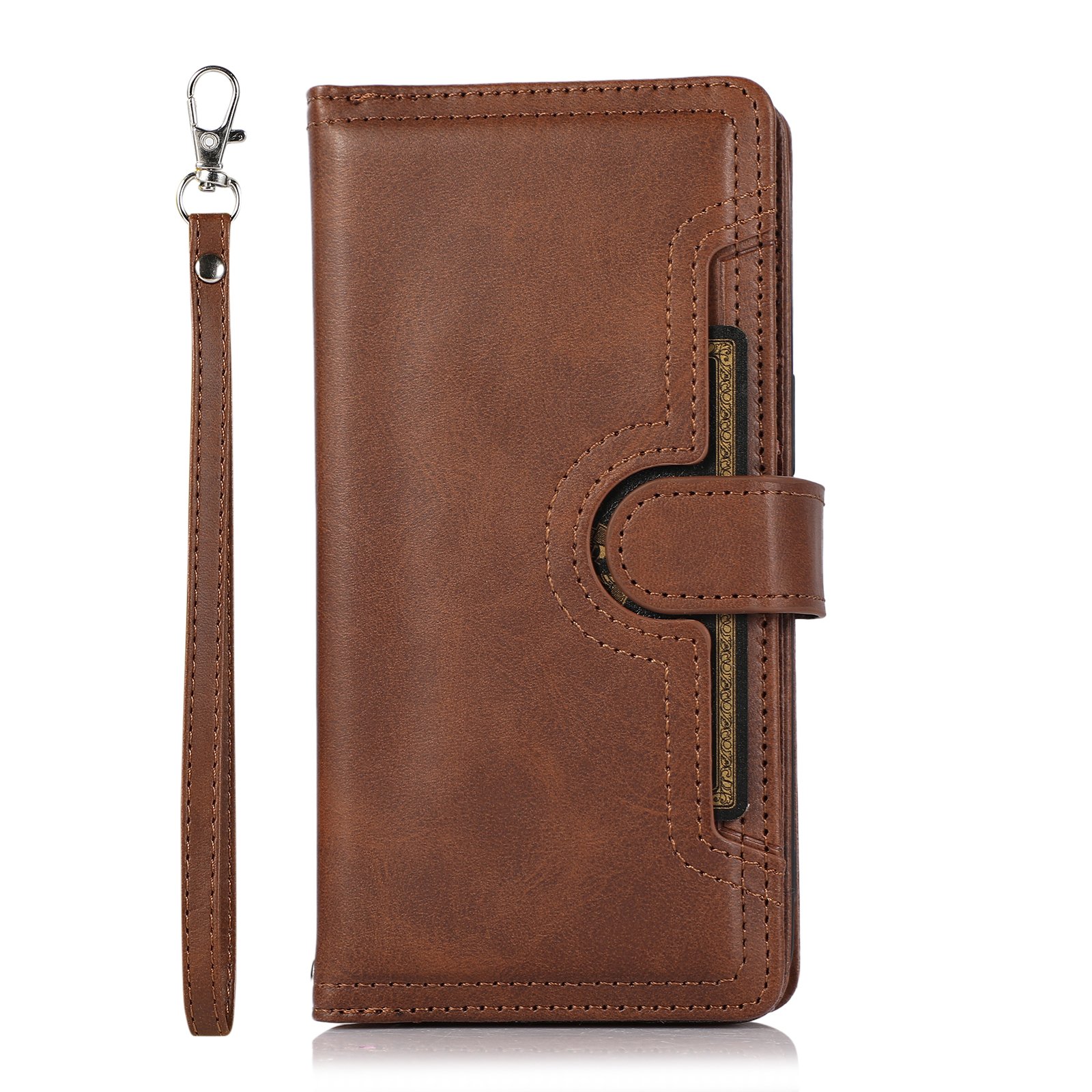 Retro imitation leather with flip cover phone case for iphone 15 16 series with strap for iphone 16