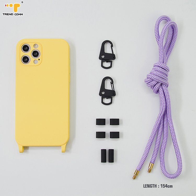 Detachable Crossbody PPM Phone Strap With Rotating Hooks Mobile Phone Lanyard Rope for Easy Carrying