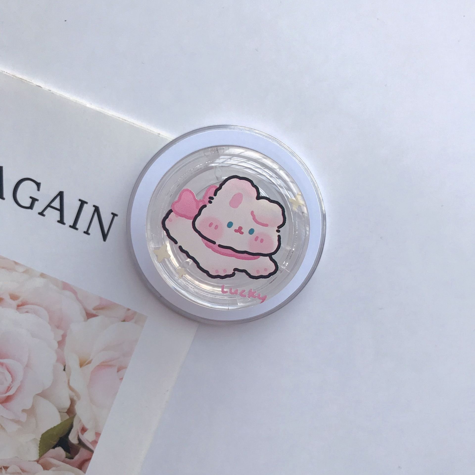N52 Cartoon Customized Logo Removable Magnetic Removable Phone Grip Socket for Magnetic Wireless Charger Mobile Holder Griptok