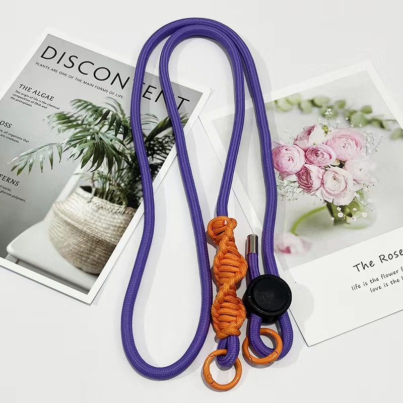 Double ended lanyard, three color single rope plastic adjustable buckle for phone strap mobile phone straps