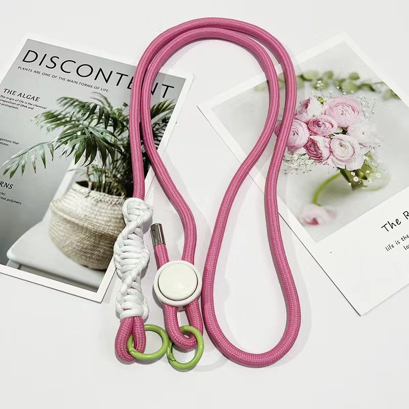 Double ended lanyard, three color single rope plastic adjustable buckle for phone strap mobile phone straps