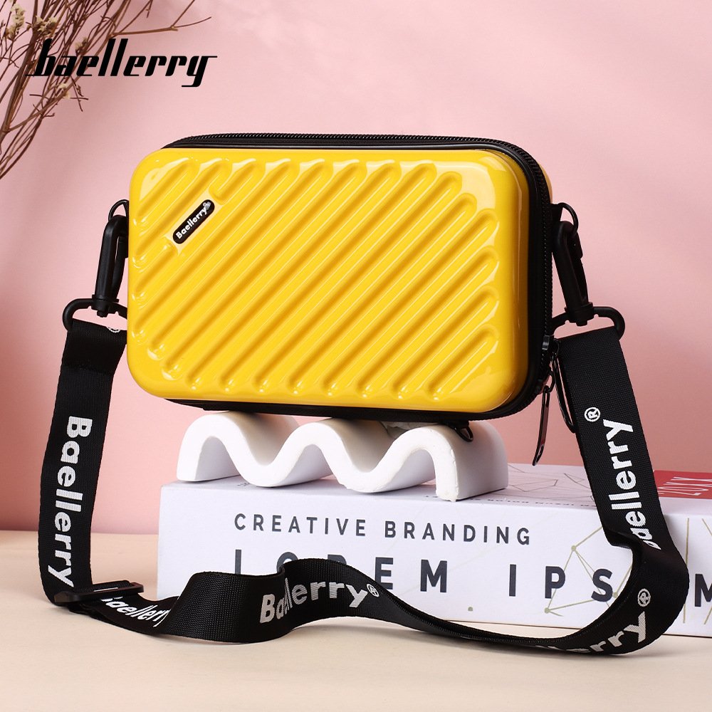 baellerry ABS 7 inch Cosmetic large capacity shoulder bag Custom Logo Mini Travel suitcases mobile phone bag with shoulder strap