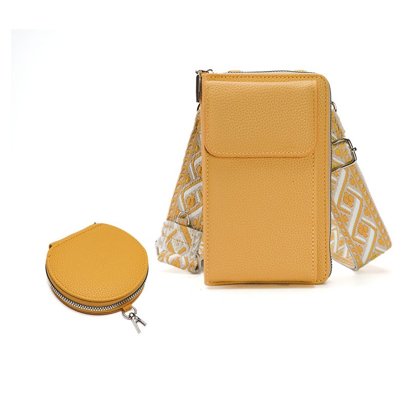 7 Colors New Ladies PU Leather Single Shoulder Knitting Mobile Phone Bags Waterproof Crossbody Cell Phone Bags